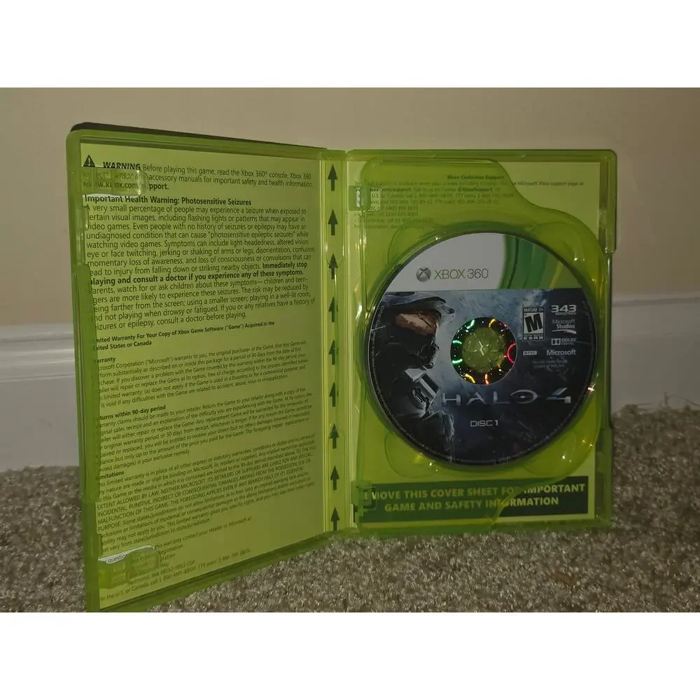 Halo 4 Xbox 360 Video Game Microsoft Shooter‎ 2012 2 Discs